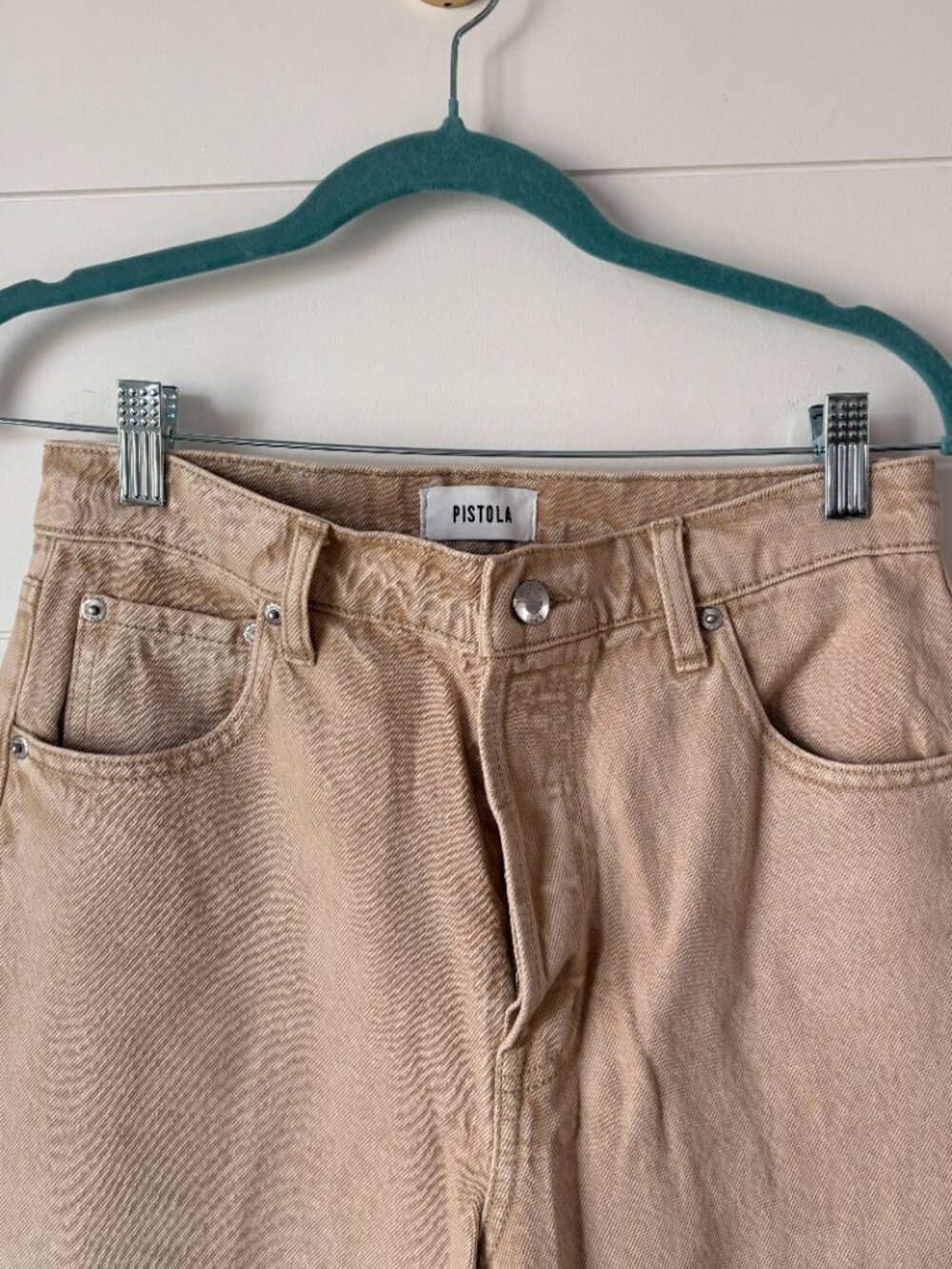 Pistola High Rise Light Tan Denim SIZE 26